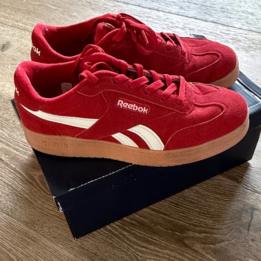 Reebok women’s Red and White Sneakers